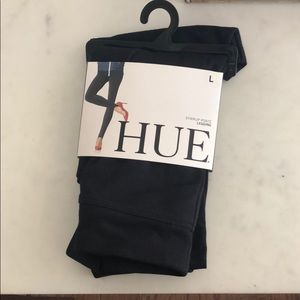 Hue Black Stirrup Leggings Size Large